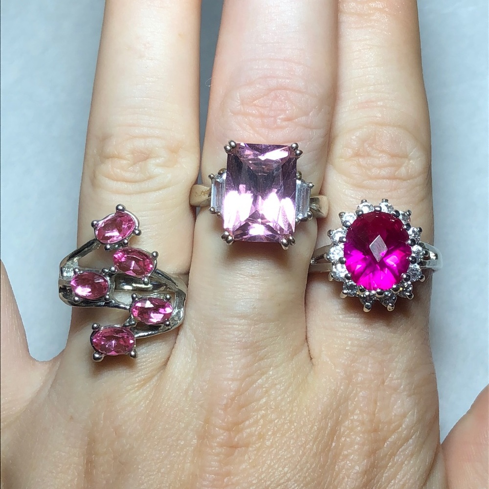 Pink Gem Ring Bundle - image 2